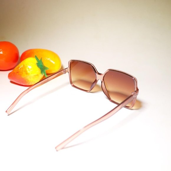 Womens Oversized Champagne Sunglasses Unisex Gradient Hip Hop Shades - Picture 2 of 4